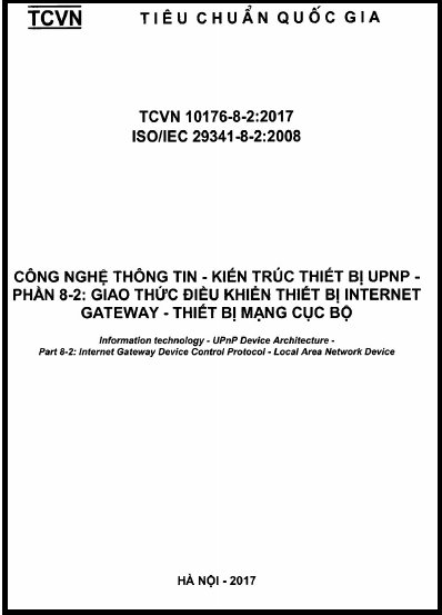 TCVN 10176-8-2-2017-ISO - Công Nghệ Thông Tin - Kiến Trúc Thiết Bị Upnp - Phần 8-2