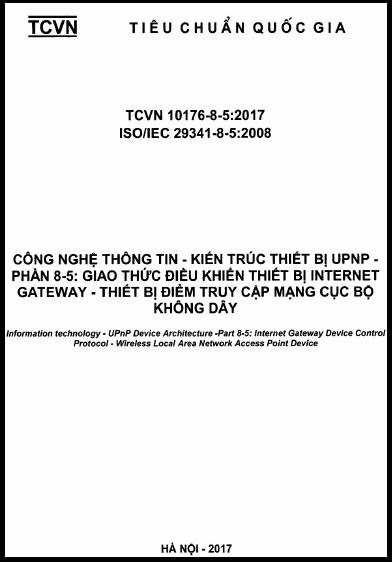 TCVN 10176-8-5-2017-ISO - Công Nghệ Thông Tin - Kiến Trúc Thiết Bị Upnp - Phần 8-5