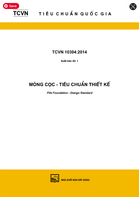 TCVN 10304-2014 - Móng Cọc - Tiêu Chuẩn Thiết Kế