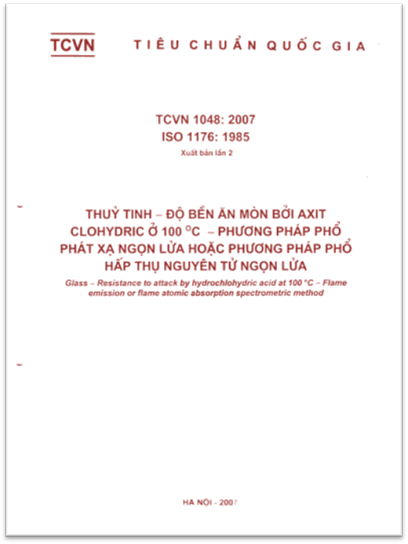 TCVN 1048-2007-ISO - Thủy Tinh - Độ Bền Ăn Mòn Bởi Axit Clohydric Ở 100 Độ C