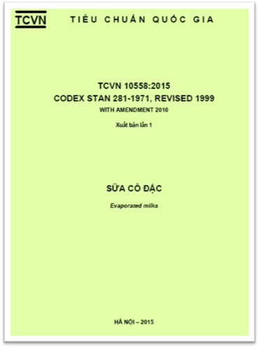 TCVN 10558-2015 - Sữa Cô Đặc [CODEX STAN 281-1971]