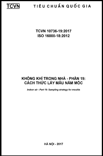TCVN 10736-19-2017-ISO - Không Khí Trong Nhà - Phần 19 Cách Thức Lấy Mẫu Nấm Mốc