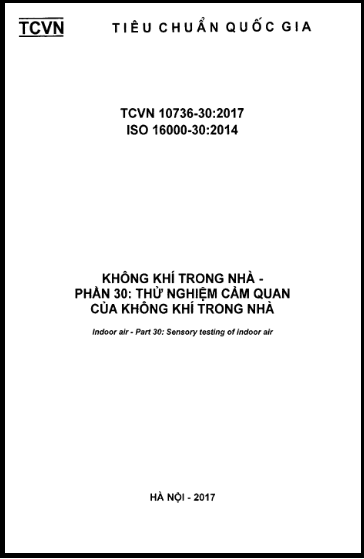 TCVN 10736-30-2017-ISO - Không Khí Trong Nhà - Phần 30 Thử Nghiệm Cảm Quan Của Không Khí Trong Nhà