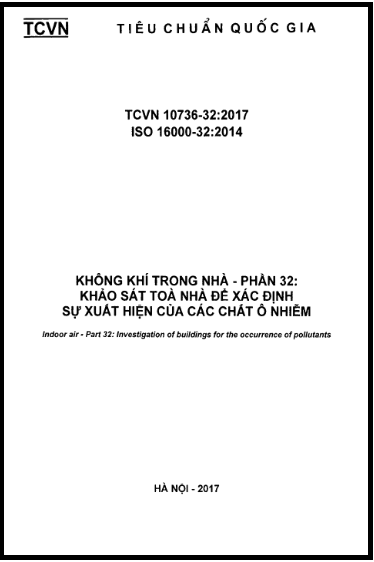 TCVN 10736-32-2017-ISO - Không Khí Trong Nhà - Phần 32 Khảo Sát Tòa Nhà Để Xác Định Sự Xuất Hiện