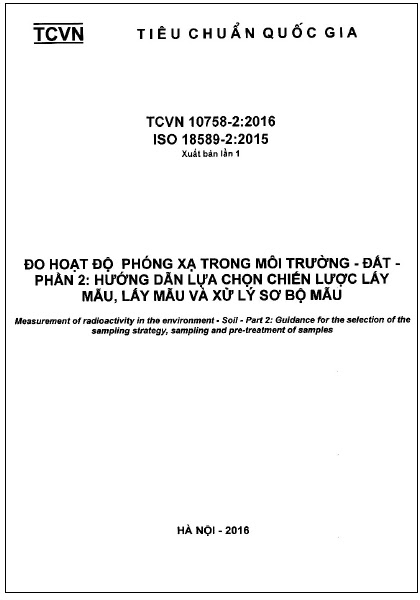 TCVN 10758-2-2016-ISO - Đo Hoạt Độ Phóng Xạ Trong Môi Trường - Đất - Phần 2 Hướng Dẫn Chiến Lược