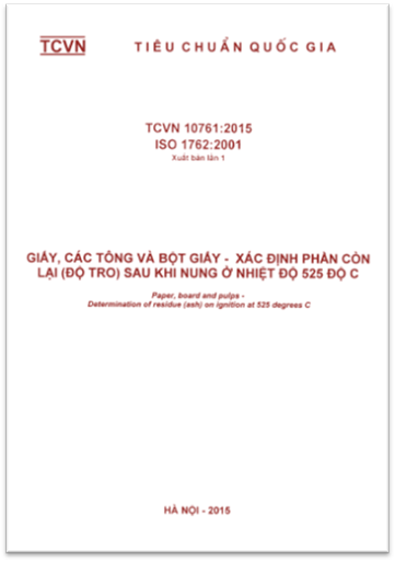 TCVN 10761-2015-ISO - Giấy, Các Tông Và Bột Giấy - Xác Định Phần Còn Lại Sau Khi Nung