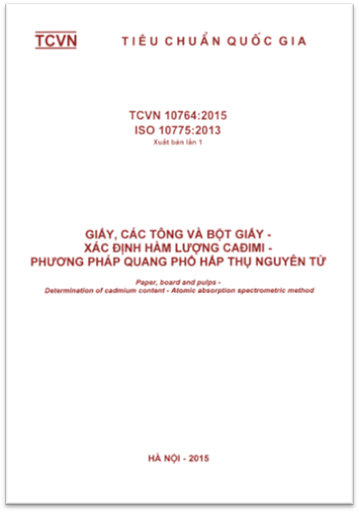 TCVN 10764-2015-ISO - Giấy, Các Tông Và Bột Giấy - Xác Định Hàm Lượng Cađimi - Phương Pháp Quang Phổ
