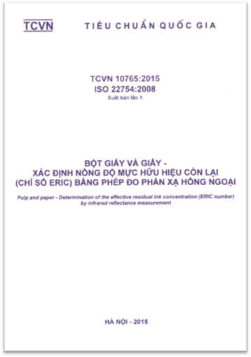 TCVN 10765-2015-ISO - Bột Giấy Và Giấy - Xác Định Nồng Độ Mực Hữu Hiệu Còn Lại (Chỉ Số Eric)