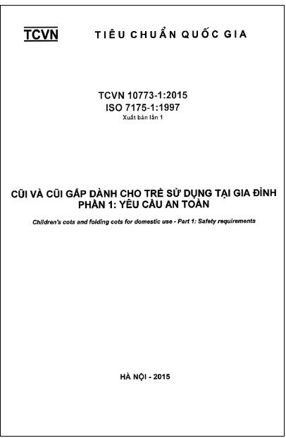 TCVN 10773-1-2015-ISO - Cũi Và Cũi Gấp Dành Cho Trẻ Sử Dụng Tại Gia Đình - Phần 1 Yêu Cầu An Toàn