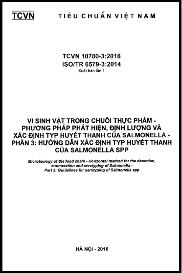 TCVN 10780-3-2016-ISO - Vi Sinh Vật Trong Chuỗi Thực Phẩm - Phương Pháp Phát Hiện, Định Lượng