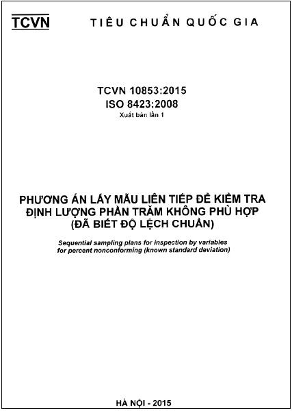 TCVN 10853-2015-ISO - Phương Án Lấy Mẫu Liên Tiếp Để Kiểm Tra Định Lượng Phần Trăm Không Phù Hợp