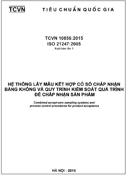 TCVN 10856-2015-ISO - Hệ Thống Lấy Mẫu Kết Hợp Có Số Chấp Nhận Bằng Không Và Quy Trình Kiểm Soát