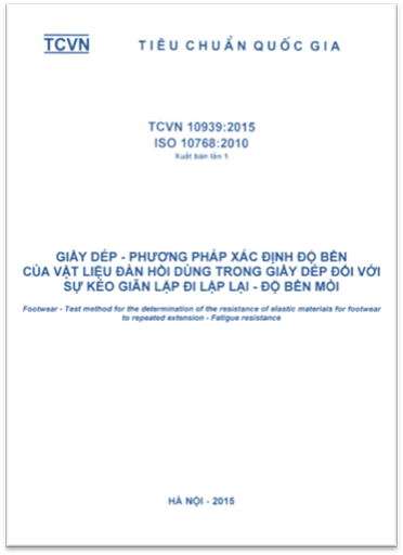 TCVN 10938-2015-ISO - Giầy Dép - Phương Pháp Thử Tính Chất Của Vật Liệu Đàn Hồi - Tính Năng Kéo