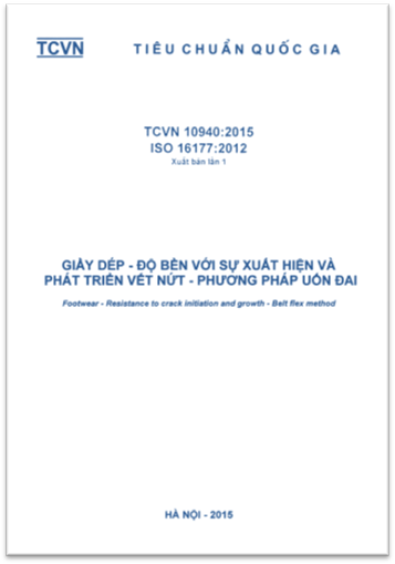 TCVN 10940-2015-ISO - Giầy Dép - Độ Bền Với Sự Xuất Hiện Và Phát Triển Vết Nứt - Phương Pháp Uốn Đai