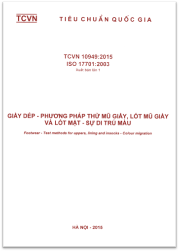 TCVN 10949-2015-ISO - Giầy Dép - Phương Pháp Thử Mũ Giầy, Lót Mũ Giầy Và Lót Mặt - Sự Di Trú Màu