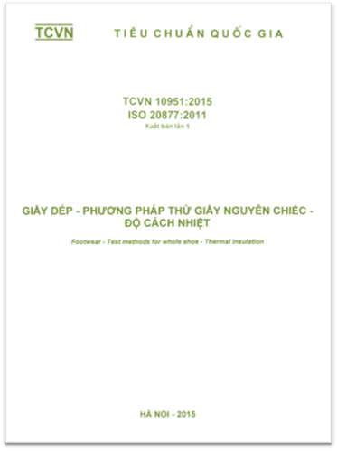 TCVN 10951-2015-ISO - Giầy Dép - Phương Pháp Thử Giầy Nguyên Chiếc - Độ Cách Nhiệt