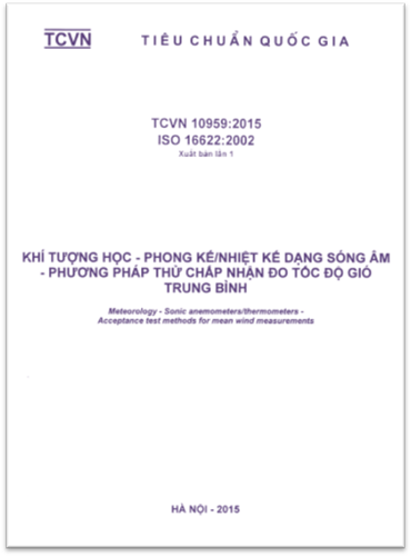 TCVN 10959-2015-ISO - Khí Tượng Học - Phong Kế, Nhiệt Kế Dạng Sóng Âm - Phương Pháp Thử Chấp Nhận Đo