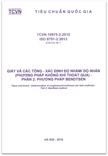 TCVN 10975-2-2015-ISO - Giấy Và Các Tông - Xác Định Độ Nhám, Độ Nhẵn - Phần 2 Phương Pháp Bendtsen