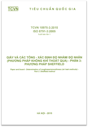TCVN 10975-3-2015-ISO - Giấy Và Các Tông - Xác Định Độ Nhám, Độ Nhẵn - Phần 3 Phương Pháp Sheffield