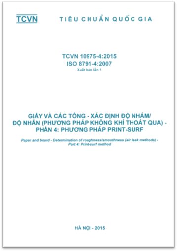 TCVN 10975-4-2015-ISO - Giấy Và Các Tông - Xác Định Độ Nhám, Độ Nhẵn - Phần 4 Phương Pháp Print-Surf