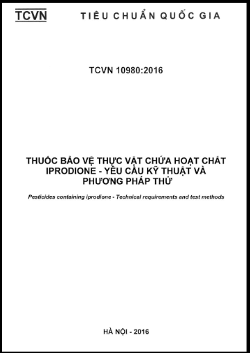 TCVN 10980-2016 - Thuốc Bảo Vệ Thực Vật Chứa Hoạt Chất Iprodione - Yêu Cầu Kỹ Thuật