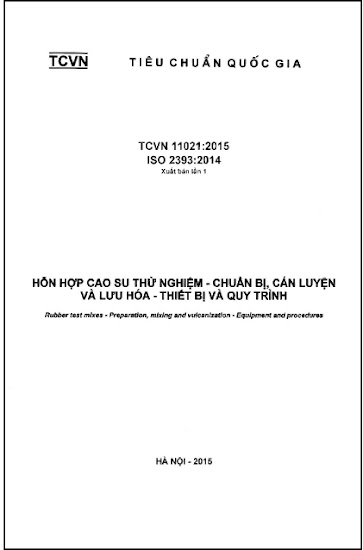 TCVN 11021-2015-ISO - Hỗn Hợp Cao Su Thử Nghiệm - Chuẩn Bị, Cán Luyện Và Lưu Hóa - Thiết Bị