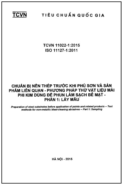 TCVN 11022-1-2015-ISO - Chuẩn Bị Nền Thép Trước Khi Phủ Sơn Và Sản Phẩm Liên Quan - Phương Pháp Thử