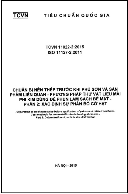 TCVN 11022-2-2015-ISO - Chuẩn Bị Nền Thép Trước Khi Phủ Sơn Và Sản Phẩm Liên Quan - Phương Pháp Thử