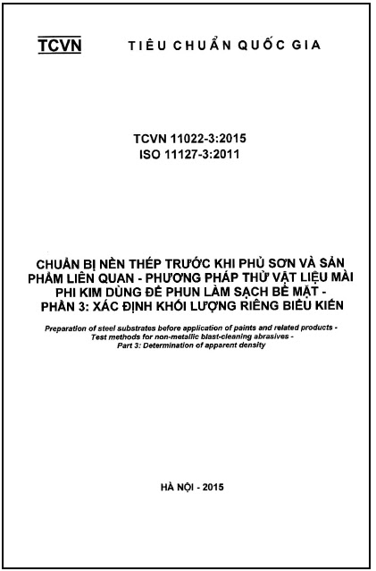 TCVN 11022-3-2015-ISO - Chuẩn Bị Nền Thép Trước Khi Phủ Sơn Và Sản Phẩm Liên Quan - Phương Pháp Thử