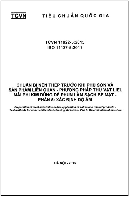 TCVN 11022-5-2015-ISO - Chuẩn Bị Nền Thép Trước Khi Phủ Sơn Và Sản Phẩm Liên Quan - Phương Pháp Thử