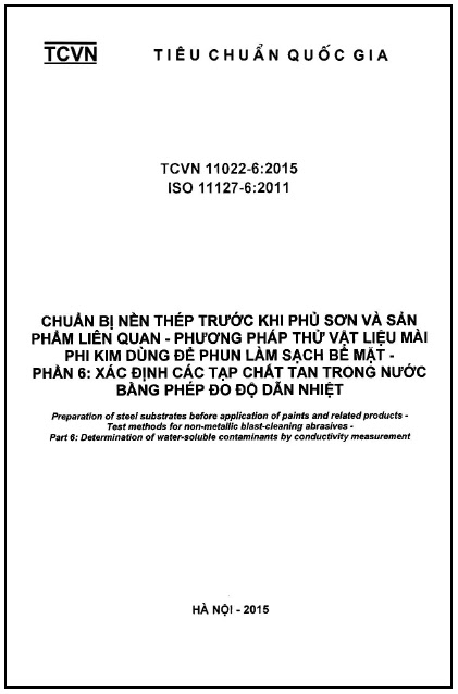 TCVN 11022-6-2015-ISO - Chuẩn Bị Nền Thép Trước Khi Phủ Sơn Và Sản Phẩm Liên Quan - Phương Pháp Thử