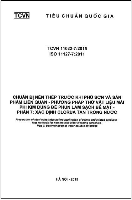 TCVN 11022-7-2015-ISO - Chuẩn Bị Nền Thép Trước Khi Phủ Sơn Và Sản Phẩm Liên Quan - Phương Pháp Thử