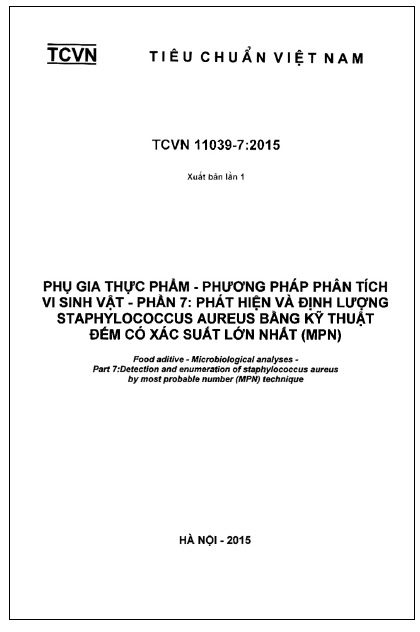 TCVN 11039-7-2015 - Phụ Gia Thực Phẩm - Phương Pháp Phân Tích Vi Sinh Vật - Phần 7