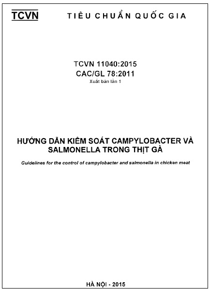 TCVN 11040-2015 - Hướng Dẫn Kiểm Soát Campylobacter Và Salmonella Trong Thịt Gà