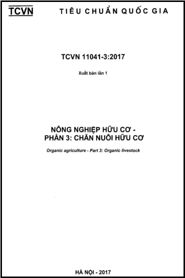 TCVN 11041-3-2017 - Nông Nghiệp Hữu Cơ - Phần 3 Chăn Nuôi Hữu Cơ