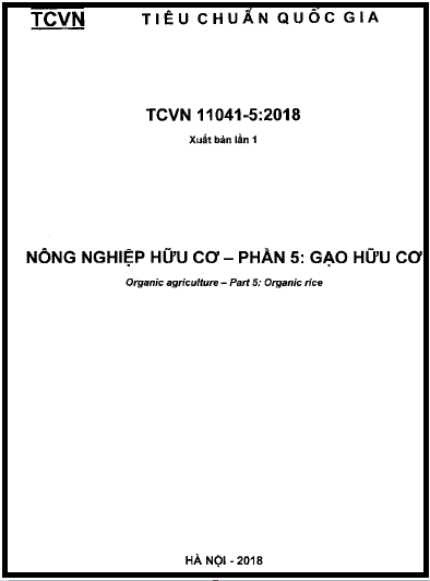 TCVN 11041-5-2018 - Nông Nghiệp Hữu Cơ - Phần 5 Gạo Hữu Cơ