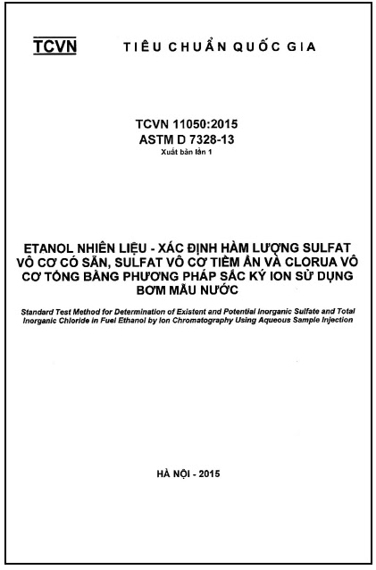 TCVN 11050-2015 - Etanol Nhiên Liệu - Xác Định Hàm Lượng Sulfat Vô Cơ Có Sẵn