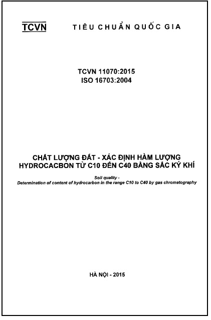 TCVN 11070-2015-ISO - Chất Lượng Đất - Xác Định Hàm Lượng Hydrocacbon Từ C10 Đến C40