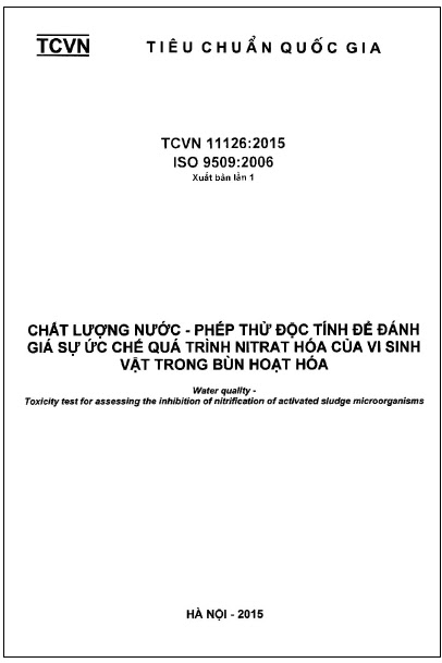TCVN 11126-2015-ISO - Chất Lượng Nước - Phép Thử Độc Tính Để Đánh Giá Sự Ức Chế Quá Trình Nitrat Hóa