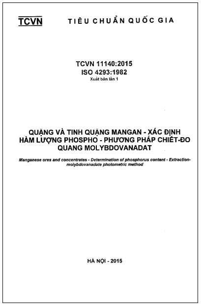 TCVN 11140-2015-ISO - Quặng Và Tinh Quặng Mangan - Xác Định Hàm Lượng Phospho - Phương Pháp Chiết