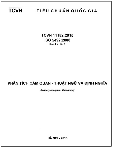 TCVN 11182-2015-ISO - Phân Tích Cảm Quan - Thuật Ngữ Và Định Nghĩa