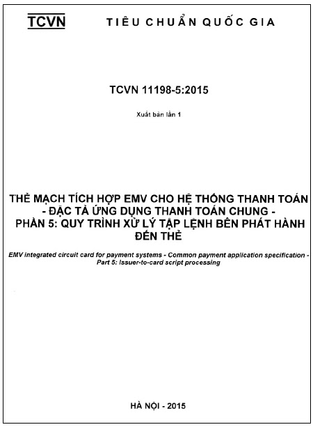 TCVN 11198-5-2015 - Thẻ Mạch Tích Hợp EMV Cho Hệ Thống Thanh Toán - Đặc Tả Ứng Dụng Thanh Toán Chung