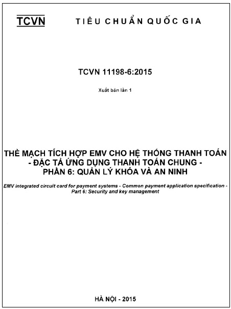 TCVN 11198-6-2015 - Thẻ Mạch Tích Hợp EMV Cho Hệ Thống Thanh Toán - Đặc Tả Ứng Dụng Thanh Toán Chung