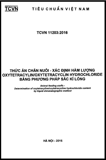 TCVN 11203-2016 - Thức Ăn Chăn Nuôi - Xác Định Hàm Lượng Oxytetracyclin