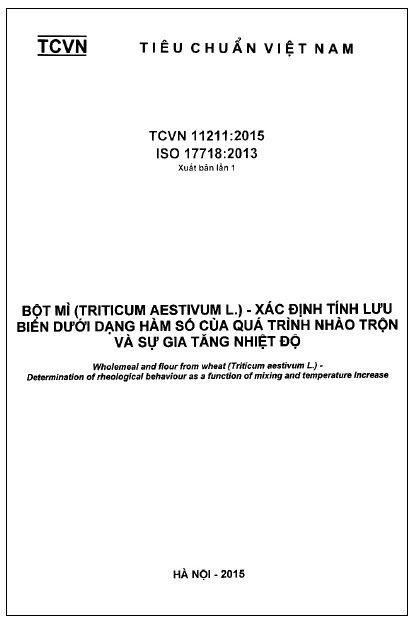TCVN 11211-2015-ISO - Bột Mì (Triticum Aestivum L.) - Xác Định Tính Lưu Biến Dưới Dạng Hàm Số