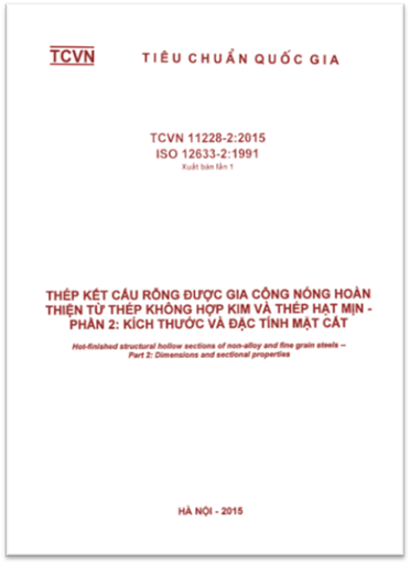 TCVN 11228-2-2015 - Thép Kết Cấu Rỗng Được Gia Công Nóng Hoàn Thiện Từ Thép Không Hợp Kim Và Thép