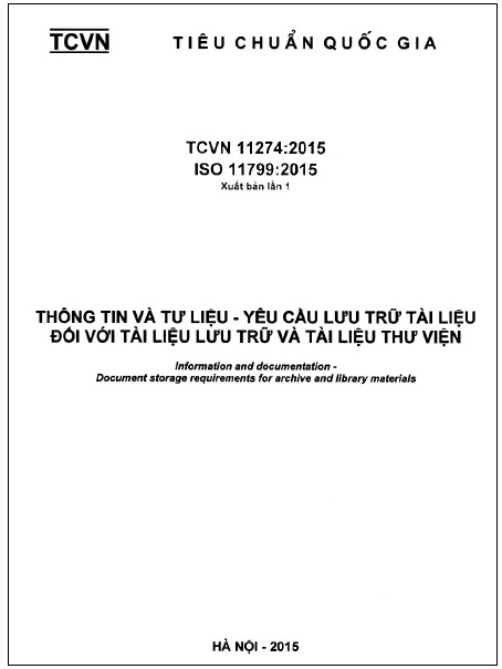 TCVN 11274-2015-ISO - Thông Tin Và Tư Liệu - Yêu Cầu Lưu Trữ Tài Liệu Đối Với Tài Liệu Lưu Trữ