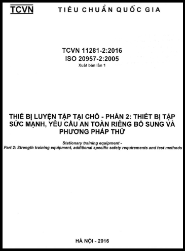 TCVN 11281-2-2016-ISO - Thiết Bị Luyện Tập Tại Chỗ - Phần 2 Thiết Bị Tập Sức Mạnh Yêu Cầu An Toàn