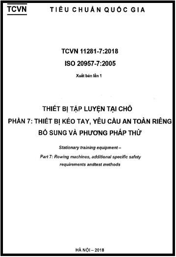 TCVN 11281-7-2018-ISO - Thiết Bị Tập Luyện Tại Chỗ - Phần 7 Thiết Bị Kéo Tay