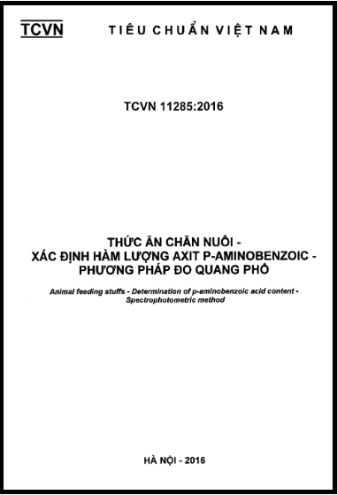 TCVN 11285-2016 - Thức Ăn Chăn Nuôi - Xác Định Hàm Lượng Axit P-Aminobenzoic